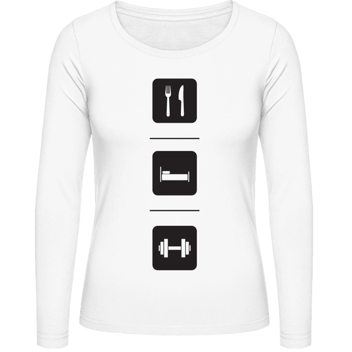 Eat Sleep Weight Lifter T-shirt à manches longues pour femmes 0 image