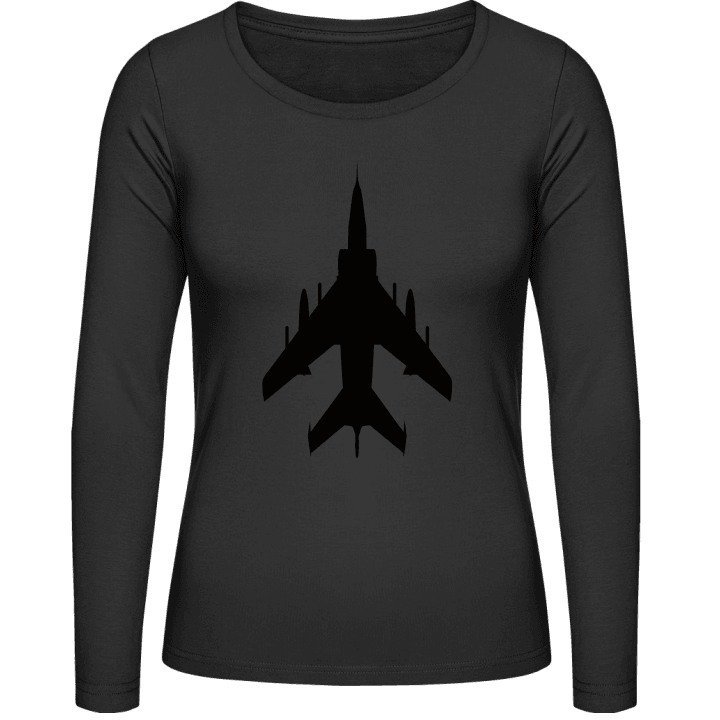Fighter Jet Warplane Langermet skjorte for kvinner contain pic