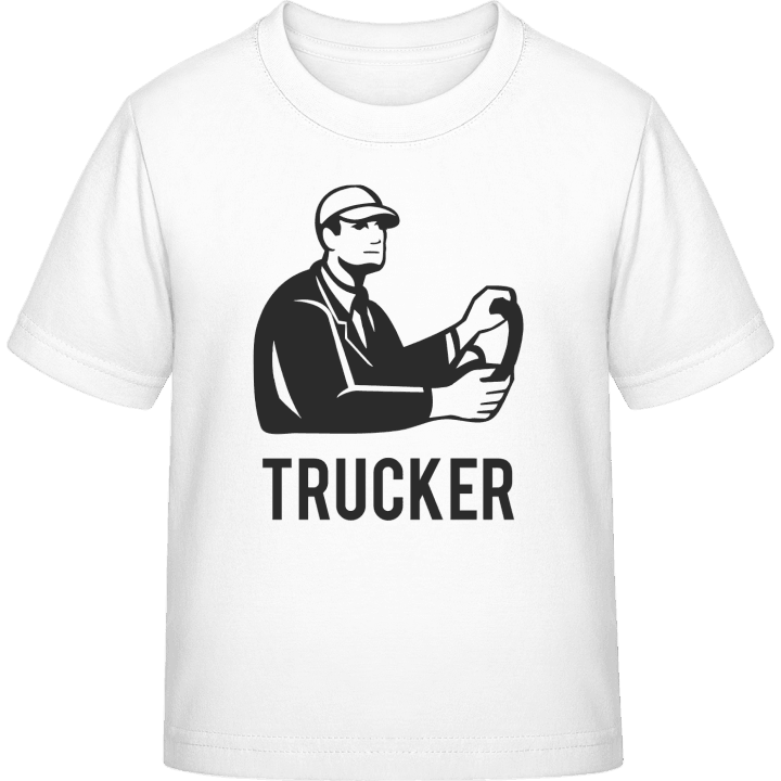 Trucker Driving T-shirt för barn contain pic