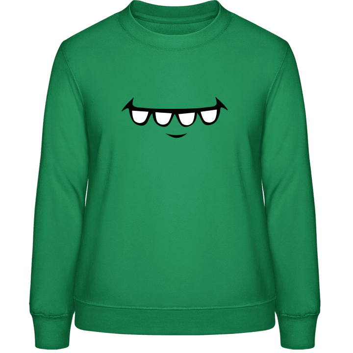 Teeth Comic Smile Sweatshirt för kvinnor contain pic