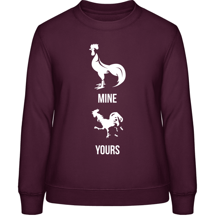 Mine Yours Rooster Sweatshirt för kvinnor contain pic