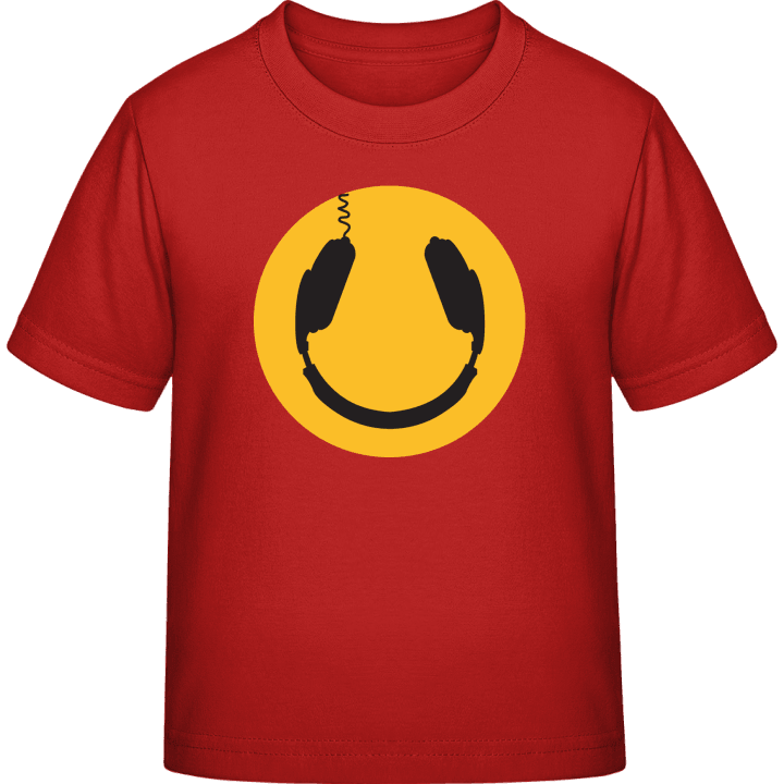DJ Headphones Smiley Kinder T-Shirt contain pic