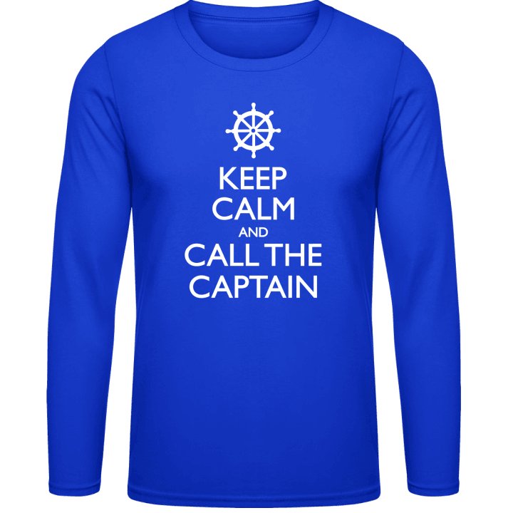 Keep Calm And Call The Captain Langermet skjorte contain pic