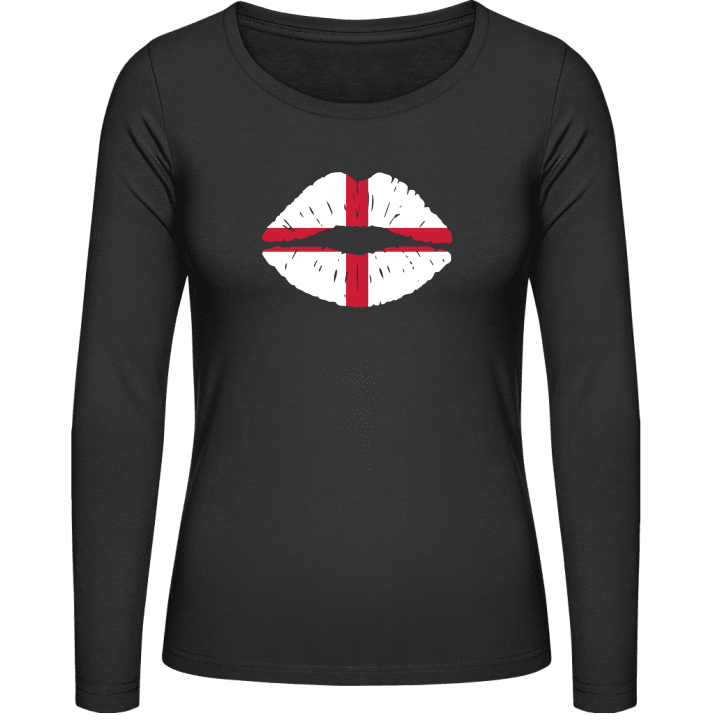 England Kiss Flag T-shirt à manches longues pour femmes contain pic