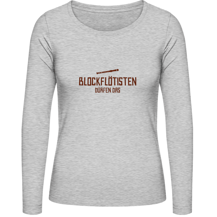 Blockflötisten dürfen das Vrouwen Lange Mouw Shirt contain pic