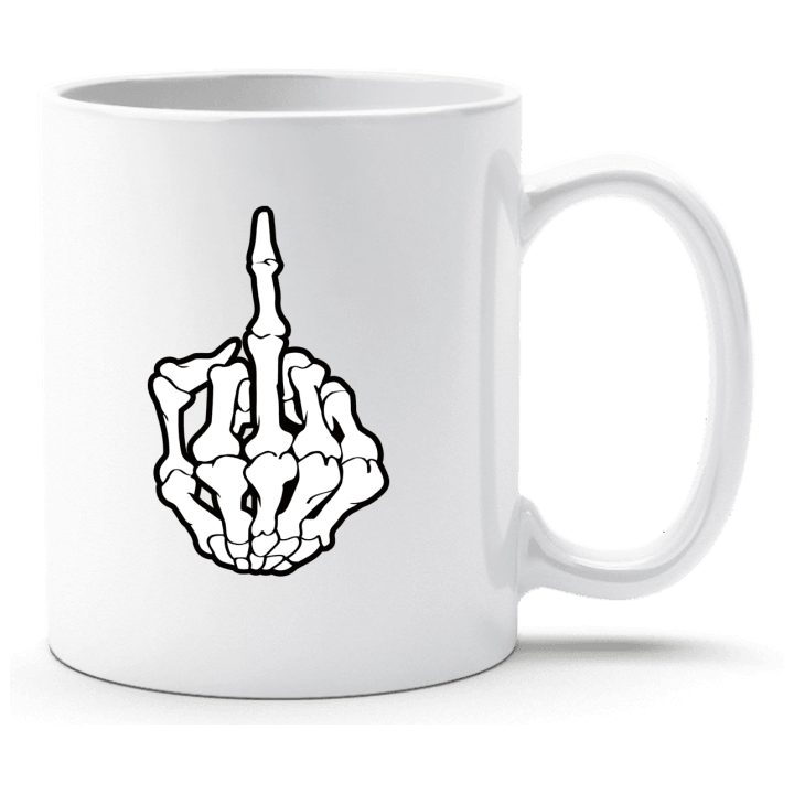 Skeleton Obscene Gesture Cup contain pic