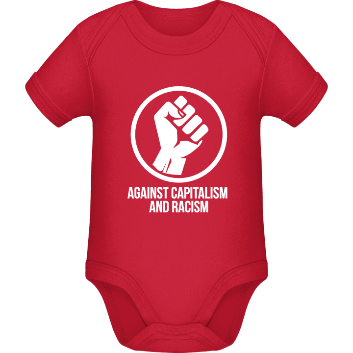 Against Capitalism And Racism Baby romper kostym contain pic