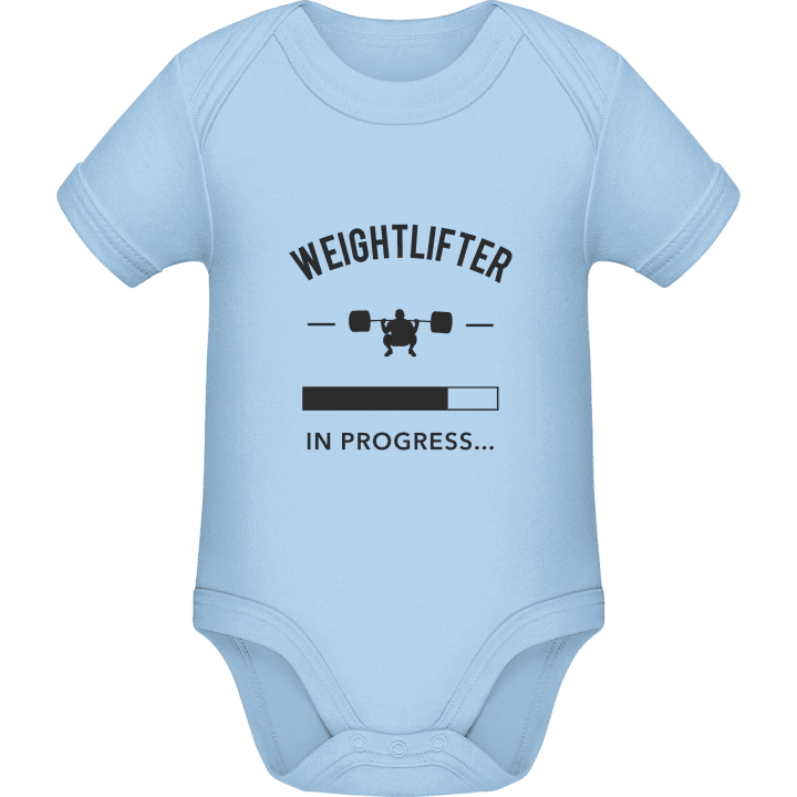 Weightlifter in Progress Baby Romper contain pic