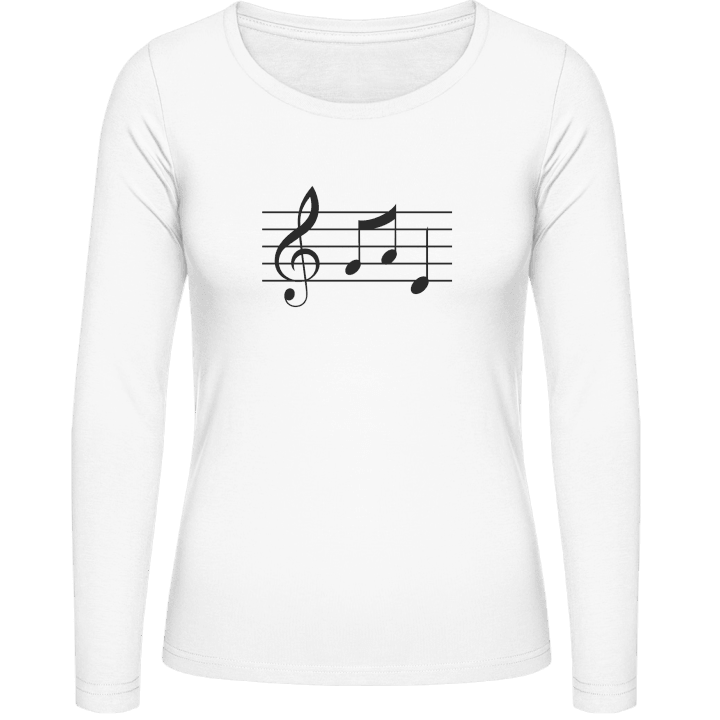 Music Notes Classic Langermet skjorte for kvinner contain pic