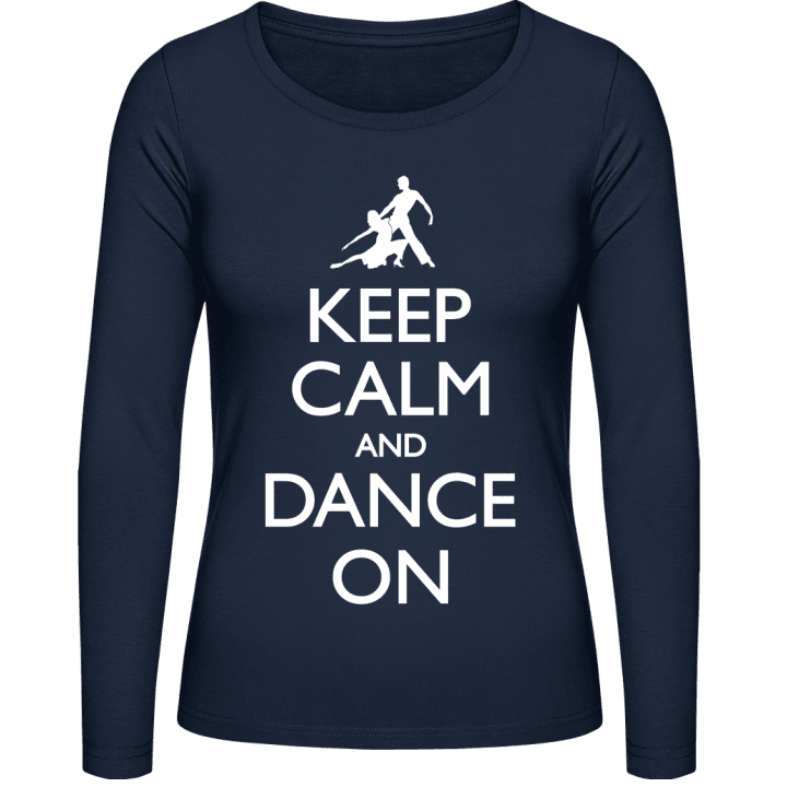 Keep Calm and Dance Latino Kvinnor långärmad skjorta contain pic