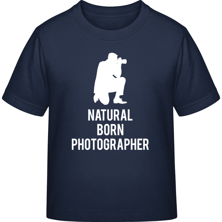 Natural Born Photographer Kinderen T-shirt contain pic