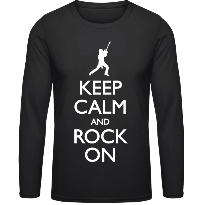 Keep Calm and Rock on Langermet skjorte contain pic
