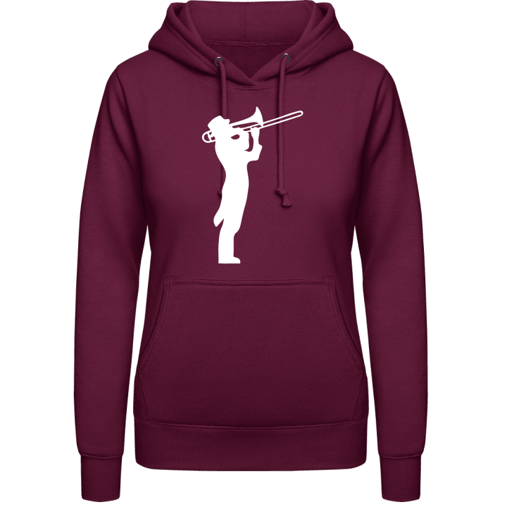 Trombone Player Silhouette Women Hoodie contain pic
