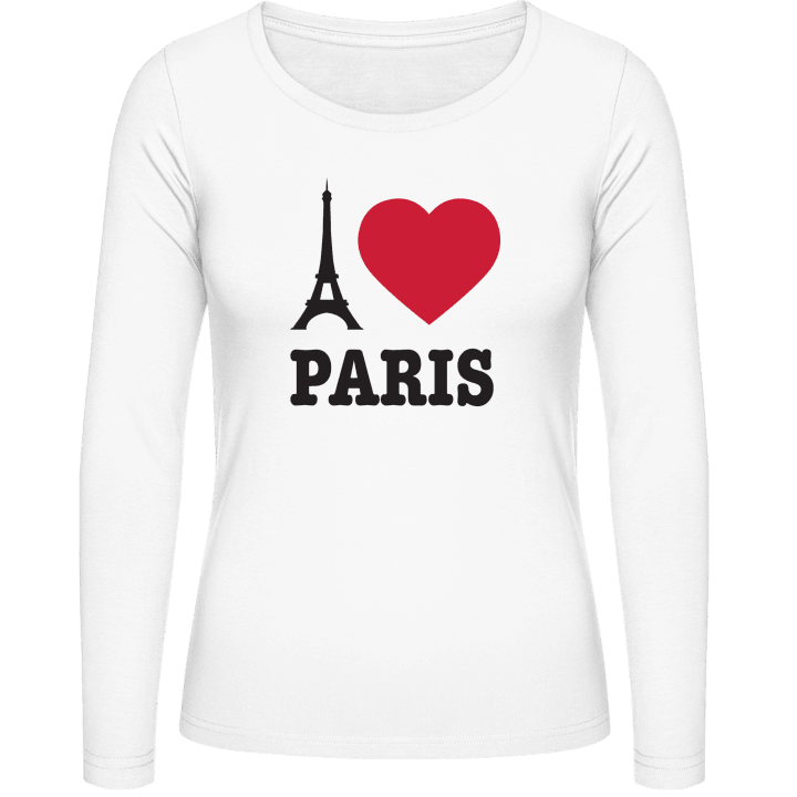 I Love Paris Eiffel Tower Vrouwen Lange Mouw Shirt contain pic