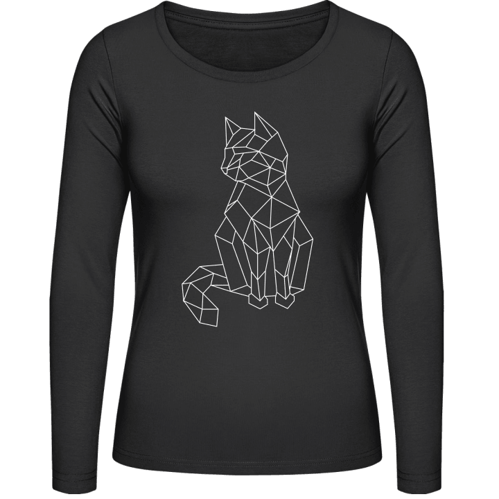 Cat Geometric Kvinnor långärmad skjorta 0 image