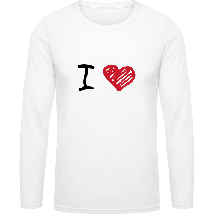I Love Red Heart Shirt met lange mouwen contain pic