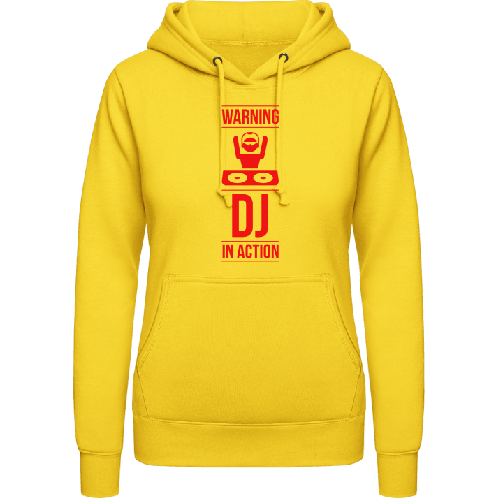 Warning DJ in Action Vrouwen Hoodie contain pic