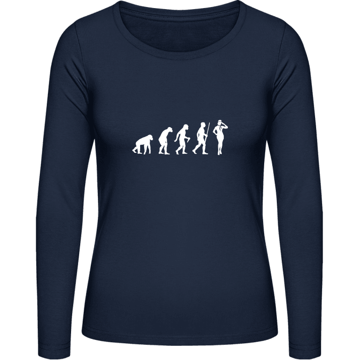 Stewardess Evolution Frauen Langarmshirt contain pic