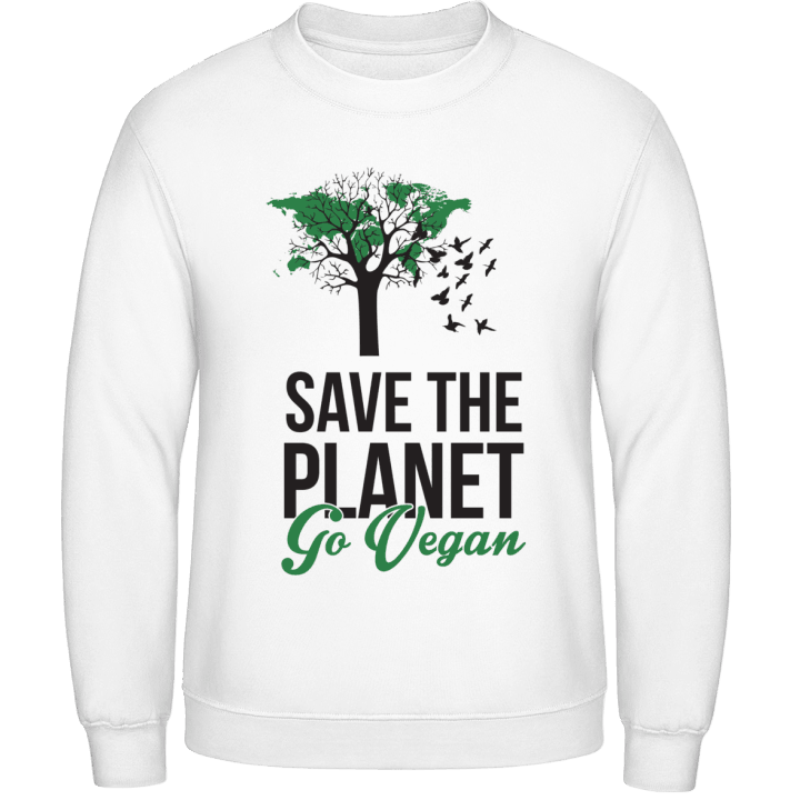 Save The Planet Go Vegan Sweatshirt contain pic