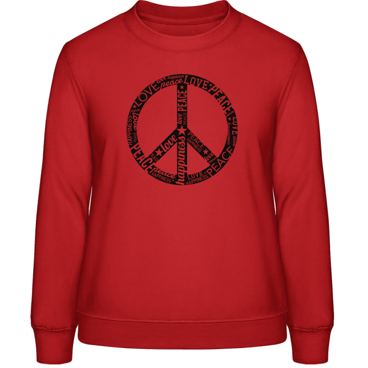Peace Sign Typo Sweatshirt för kvinnor contain pic