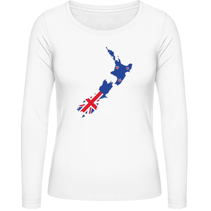 New Zealand Map Langermet skjorte for kvinner contain pic