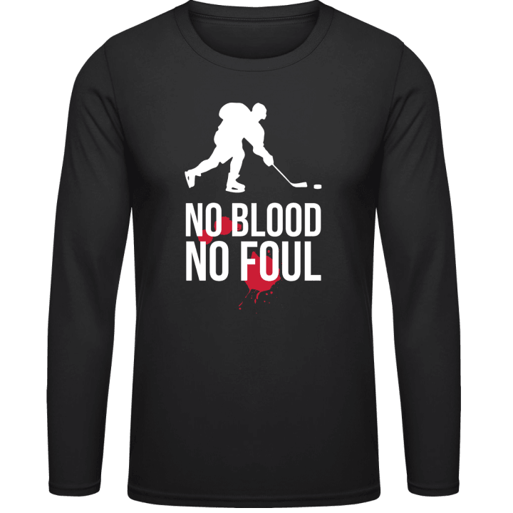 No Blood No Foul Silhouette Long Sleeve Shirt contain pic