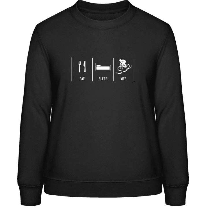 Eat Sleep MTB Mountain Bike Frauen Sweatshirt contain pic