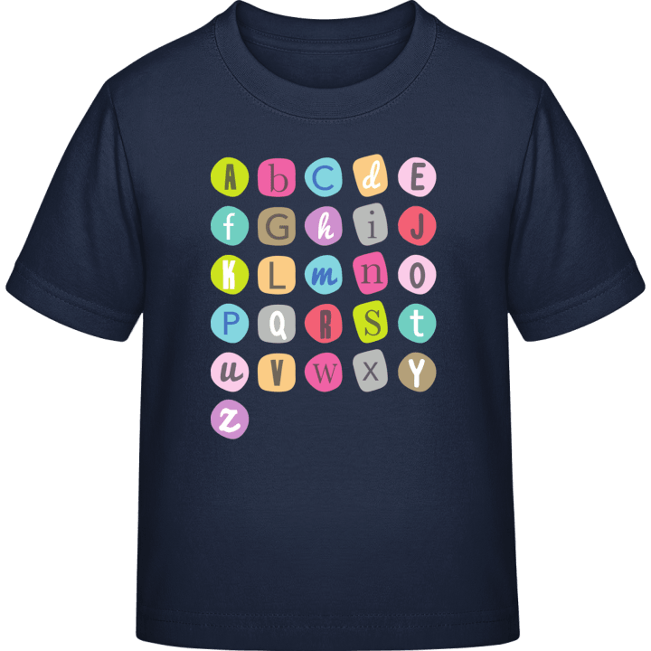 Colored Alphabet Kids T-shirt contain pic