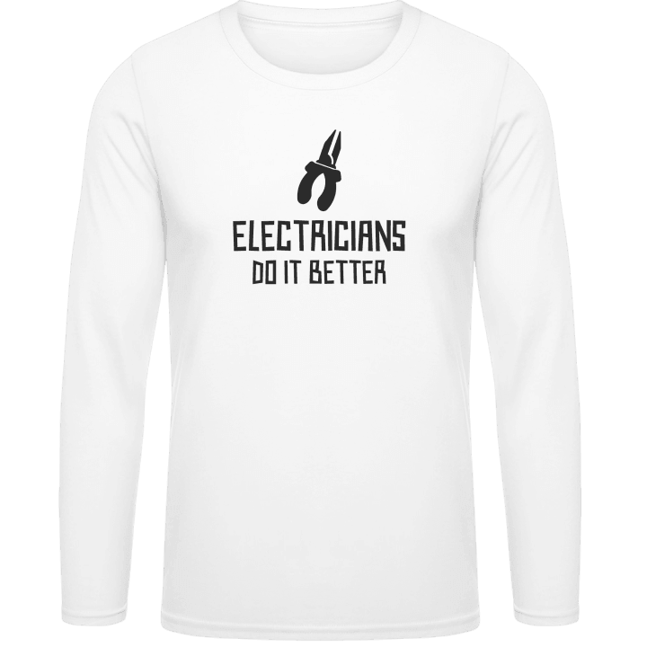 Electricians Do It Better Design Langarmshirt contain pic