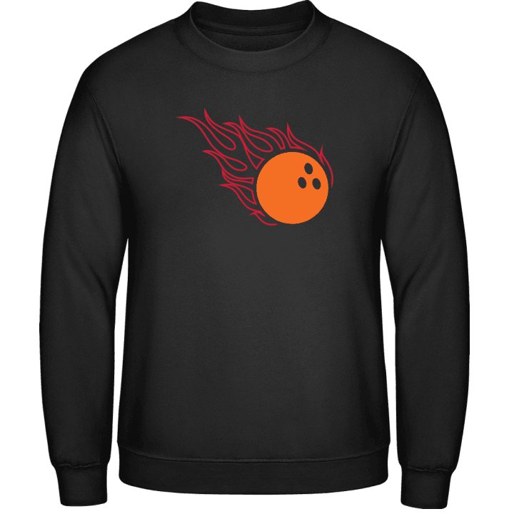 Bowling Ball With Flames Sweatshirt contain pic