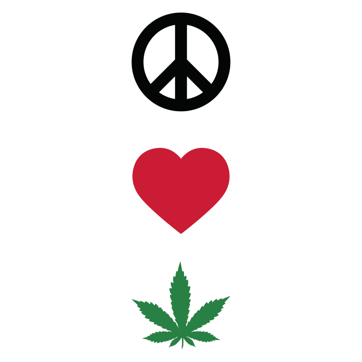 Peace Love Weed Huvtröja 0 image