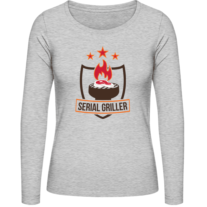 Serial Griller Flame Vrouwen Lange Mouw Shirt contain pic