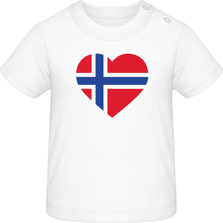 Norway Heart Flag T-shirt för bebisar contain pic