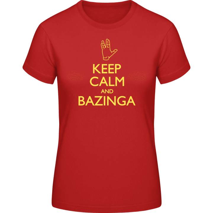 Keep Calm Bazinga Hand T-shirt för kvinnor 0 image