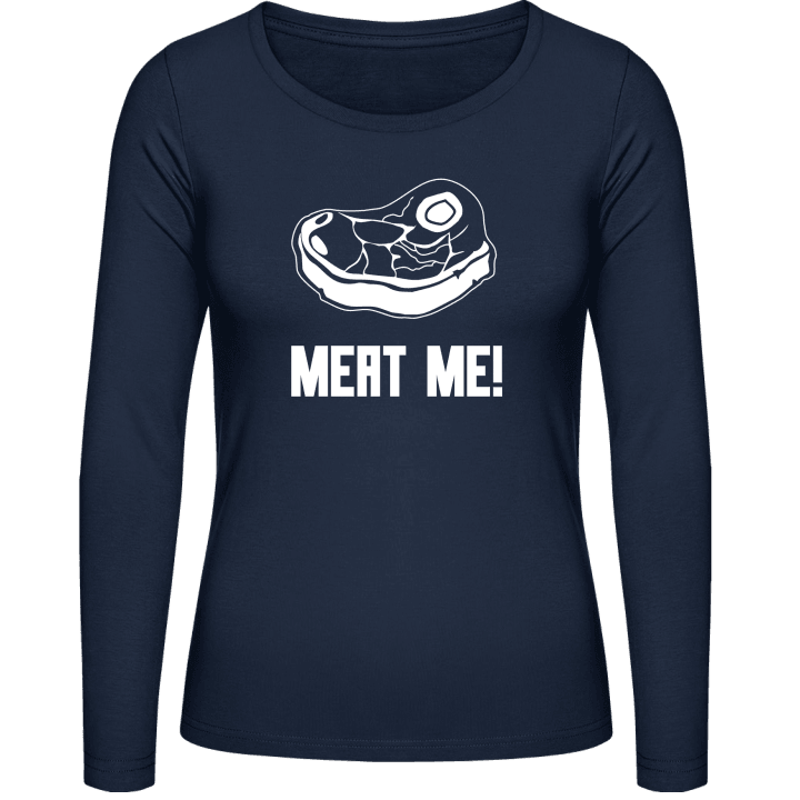 Meat Me Kvinnor långärmad skjorta contain pic