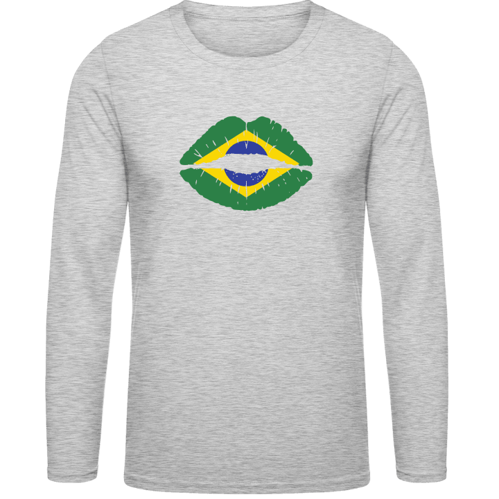 Brazil Kiss Flag Långärmad skjorta contain pic
