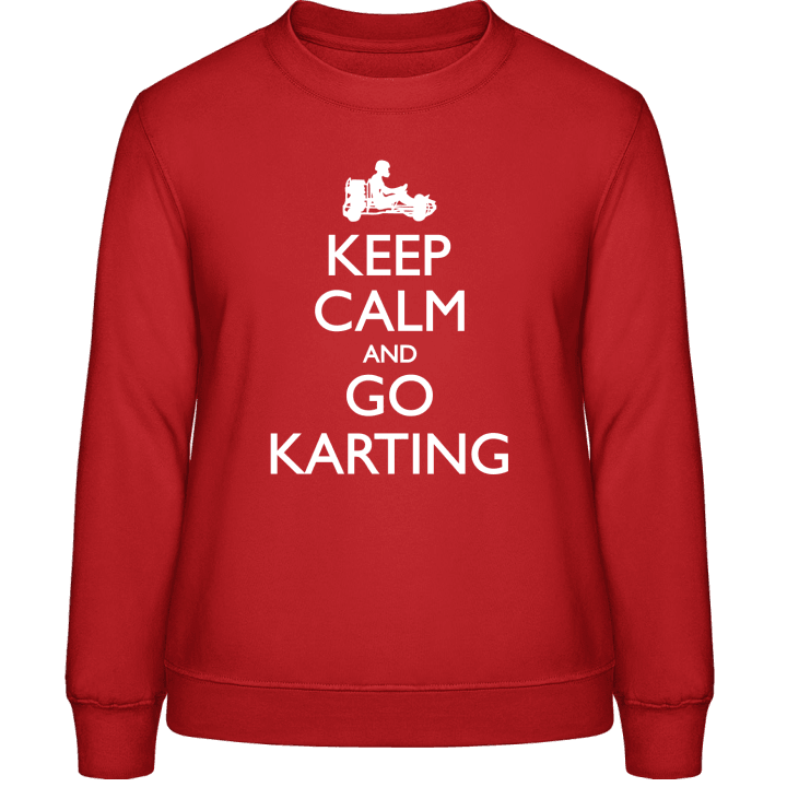 Keep Calm and go Karting Sweatshirt för kvinnor contain pic
