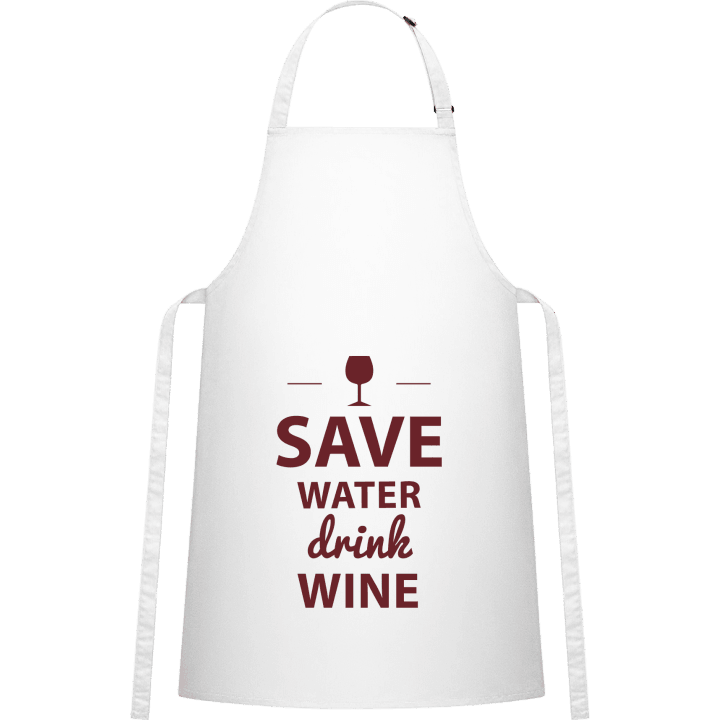 Save Water Drink Wine Delantal de cocina contain pic