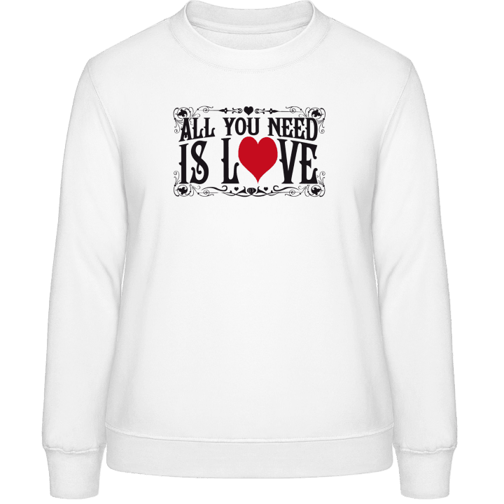 All You Need Is Love Sweatshirt för kvinnor contain pic