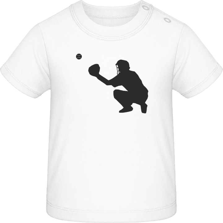 Baseball Scene Silhouette Baby T-skjorte contain pic
