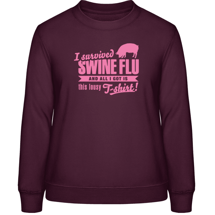 I Survived Swine Flu Felpa donna contain pic
