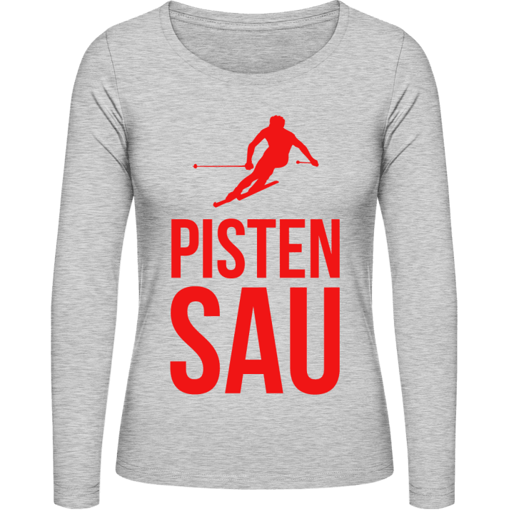 Pistensau Skifahrer Langermet skjorte for kvinner contain pic