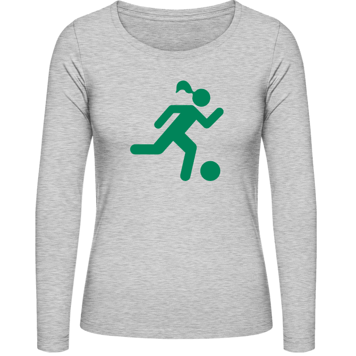 Soccer Player Woman T-shirt à manches longues pour femmes contain pic