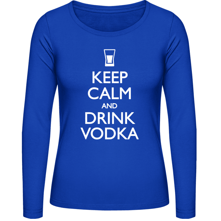 Keep Calm and drink Vodka Langermet skjorte for kvinner contain pic
