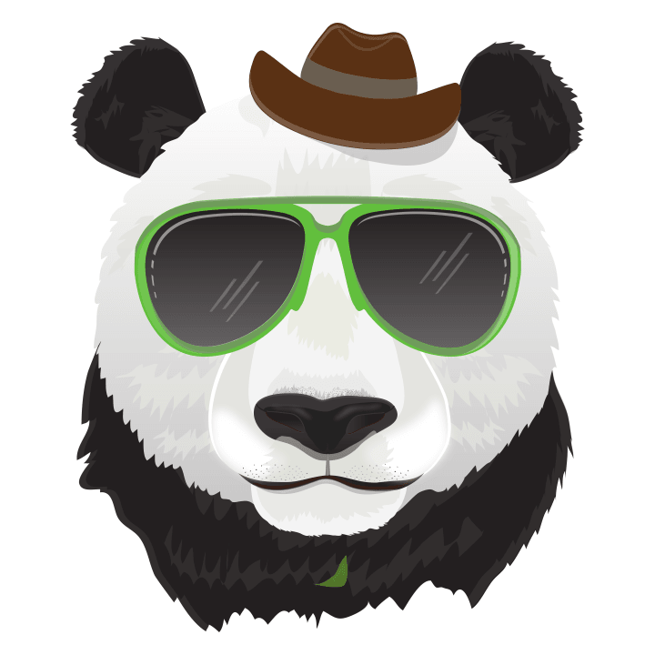 Hipster Panda T-shirt til børn 0 image