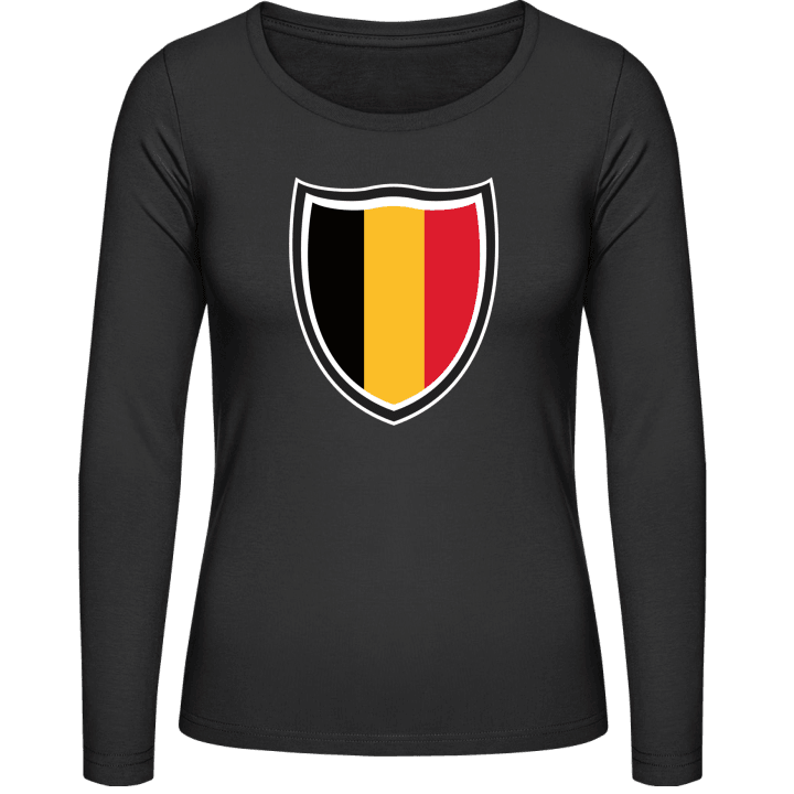 Belgium Shield Flag Kvinnor långärmad skjorta contain pic