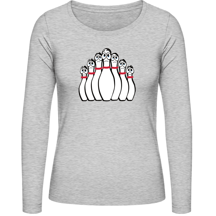 Scared Pins Bowling T-shirt à manches longues pour femmes contain pic