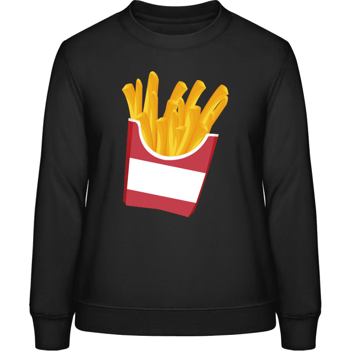 French Fries Illustration Felpa donna contain pic