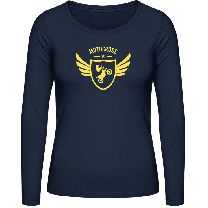 Motocross Winged Frauen Langarmshirt contain pic