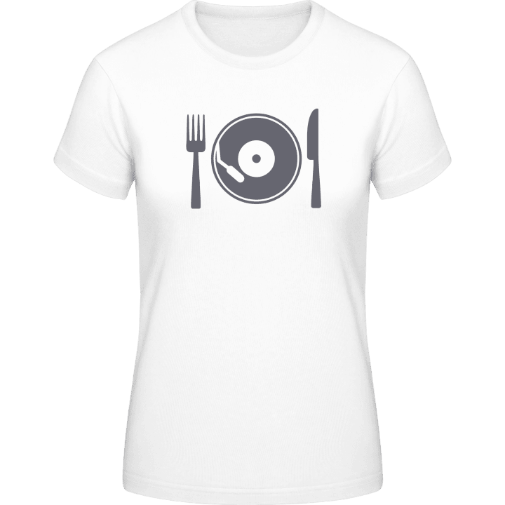 Vinyl Food T-shirt för kvinnor contain pic